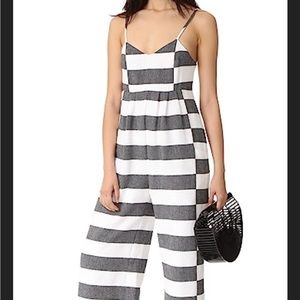 Mara Hoffman striped black and white jumpsuit size 0/xs/small